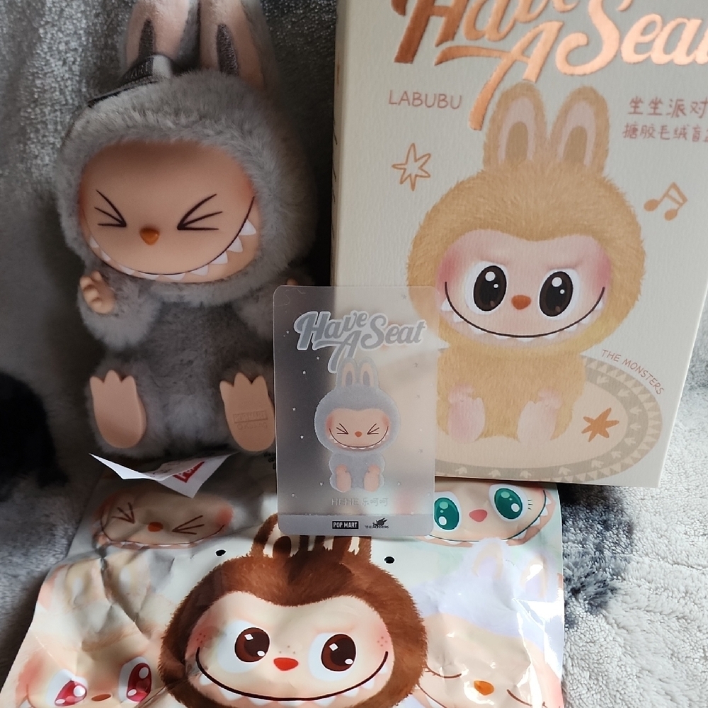 Labubu Gray Plush Toy